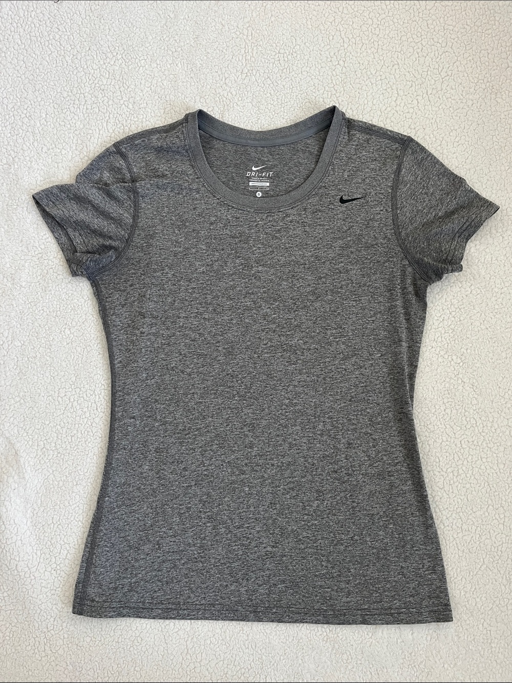 Nike Women's Gray Heather Short-Sleeve Dri-FIT Tee